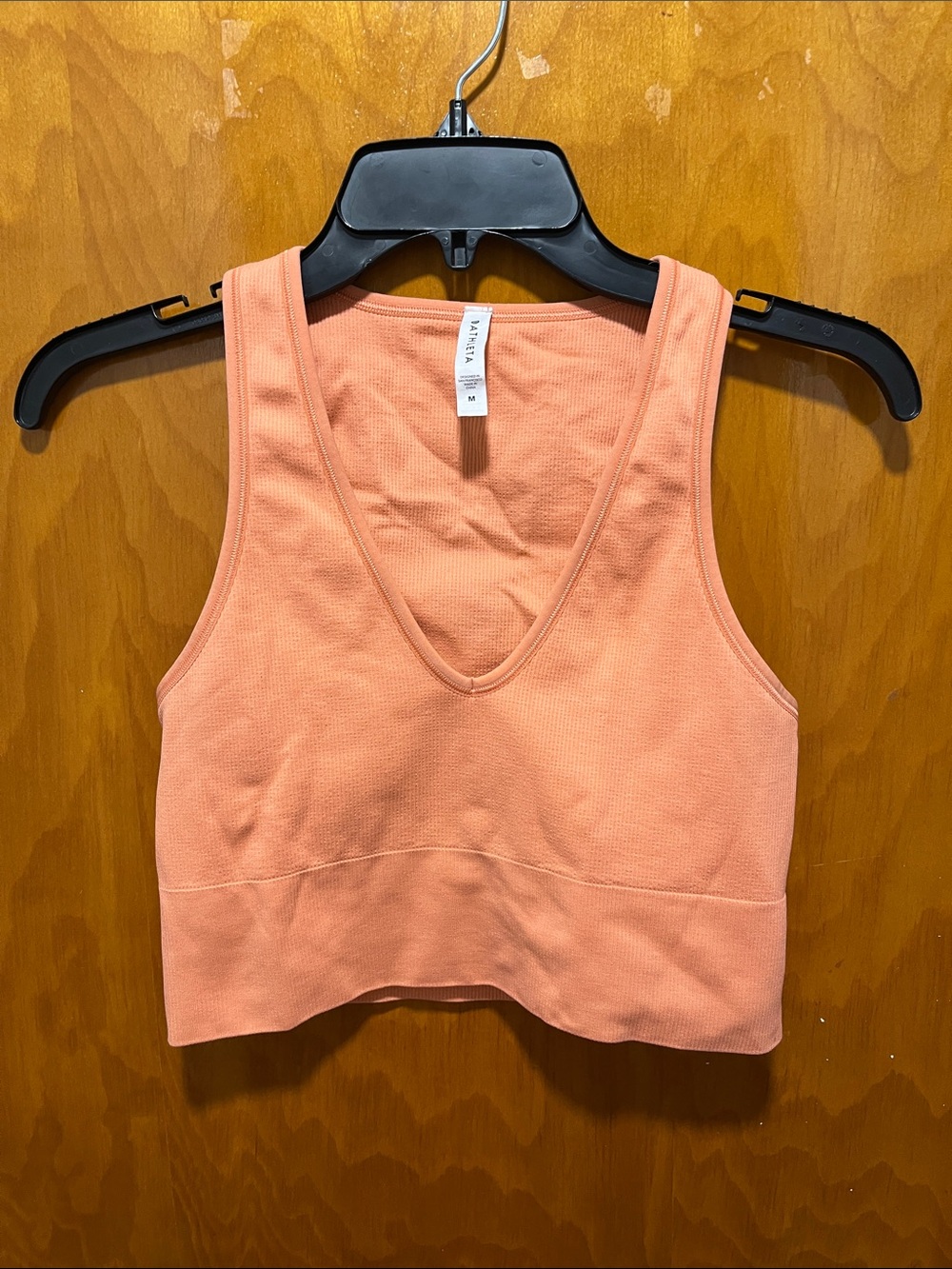 Athleta Peach V-Neck Cropped Tank